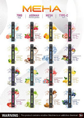 MEHA XBAR 小黑條 7000 Puffs 一次性電子煙